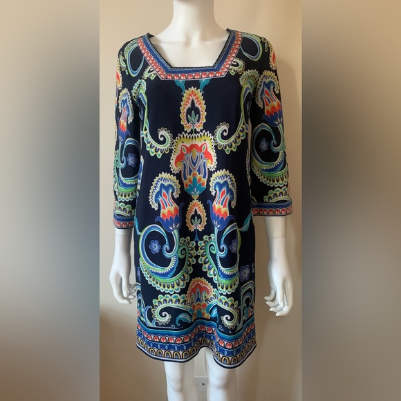 Laundry By Shelli Segal Bohemian Dress Sz 4 - Picture 2 of 7